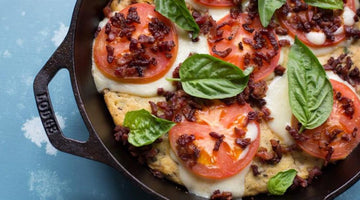 Mediterranean Cornbread Caprese Skillet