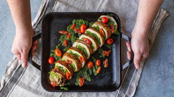 Ρολό Χοιρινό Με Ντομάτες & Pesto