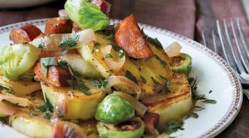 Λουκάνικο Andouille Με Μήλα & Πατάτες