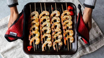 Γαρίδες Σουβλάκια Με Πιπεριές Peppadew Στη Σχάρα