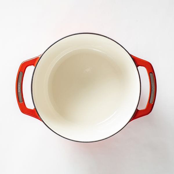 USA Enamel™ 5.6Lt Μαντεμένια Κατσαρόλα-Γάστρα Με Εμαγιέ Πορσελάνινη Επίστρωση, Cherry On Top