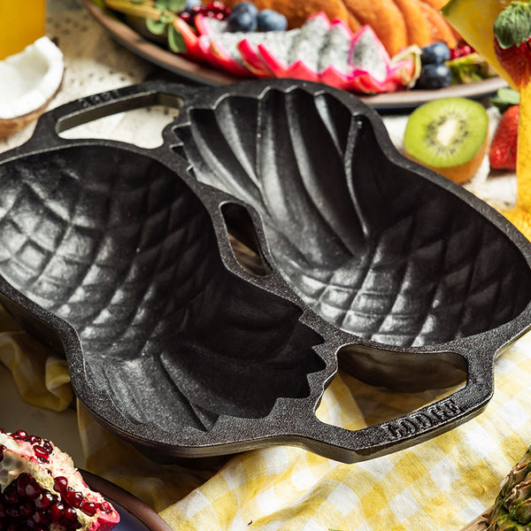 Cast Iron Pineapple Shaped Pan 2 Cavities