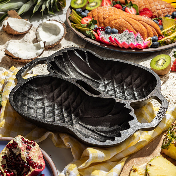 Cast Iron Pineapple Shaped Pan 2 Cavities
