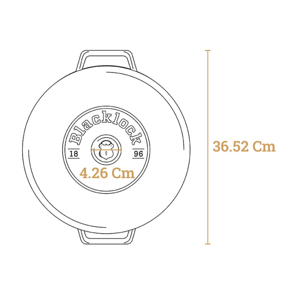 Μαντεμένιο Τηγάνι Με Καπάκι Blacklock 3.7Lt | 30.48εκ. - BL17BR