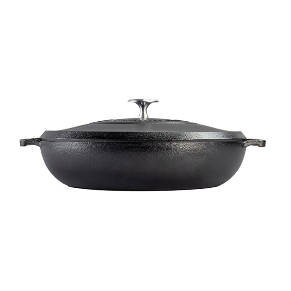 Μαντεμένιο Τηγάνι Με Καπάκι Blacklock 3.7Lt | 30.48εκ. - BL17BR