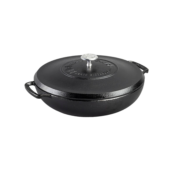 Μαντεμένιο Τηγάνι Με Καπάκι Blacklock 3.7Lt | 30.48εκ. - BL17BR