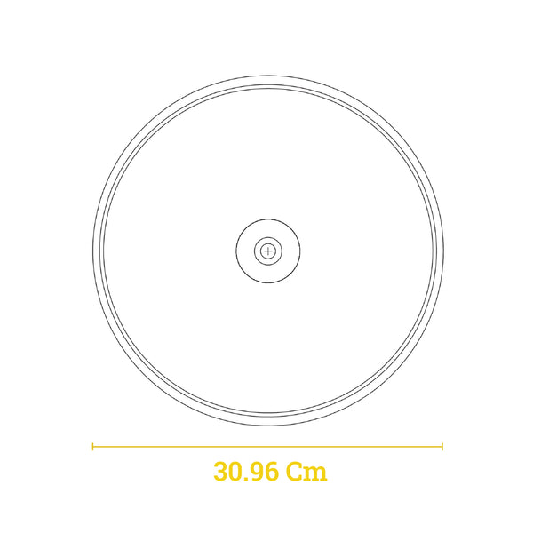 30.48 Cm Glass Lid