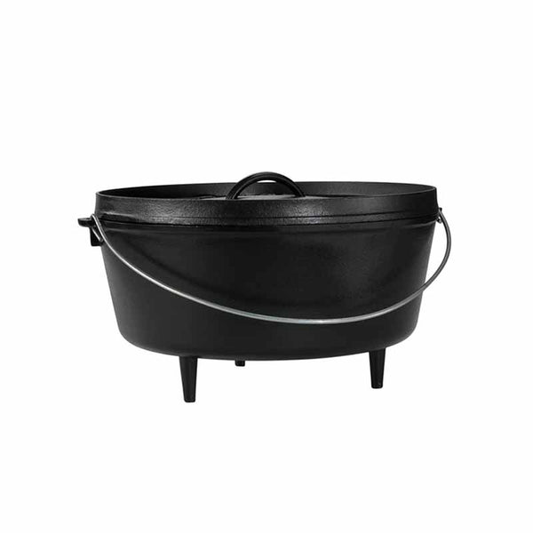 Deep Cast Iron Camping Dutch Oven 9.5Lt | 35.56cm