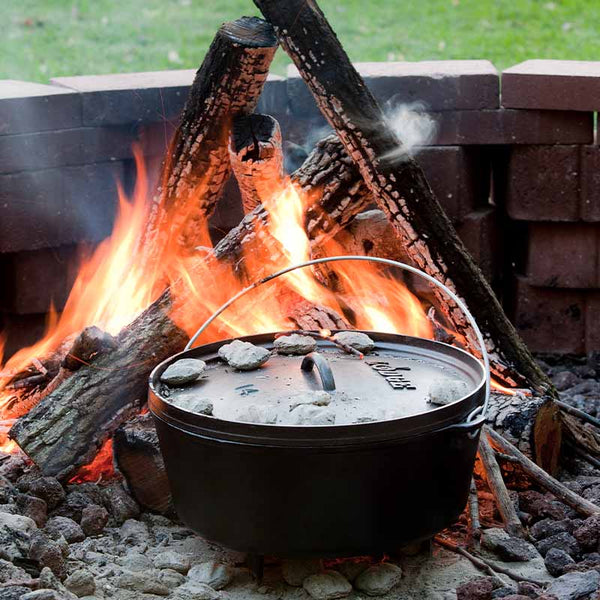 Deep Cast Iron Camping Dutch Oven 9.5Lt | 35.56cm