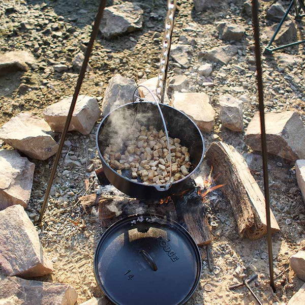 Deep Cast Iron Camping Dutch Oven 9.5Lt | 35.56cm
