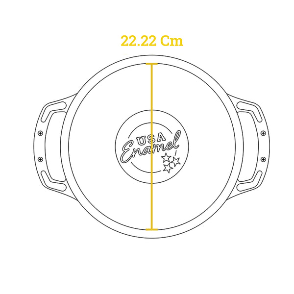 USA Enamel™ 7Lt Μαντεμένια Κατσαρόλα-Γάστρα Με Εμαγιέ Πορσελάνινη Επίστρωση, Smooth Sailing