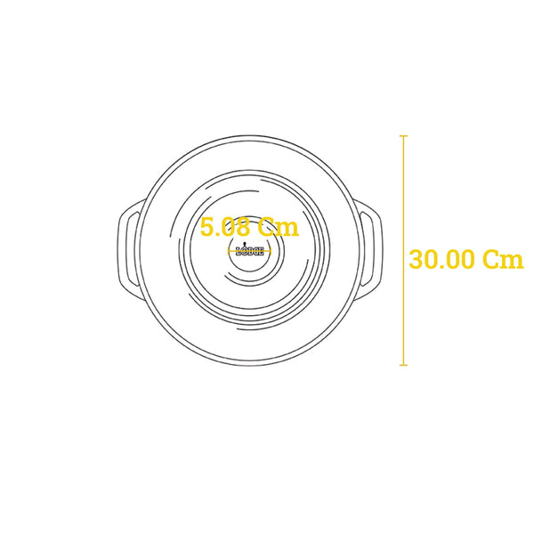 Εμαγιέ Μαντεμένια Λευκή Κατσαρόλα 3.4Lt - EC3CC13