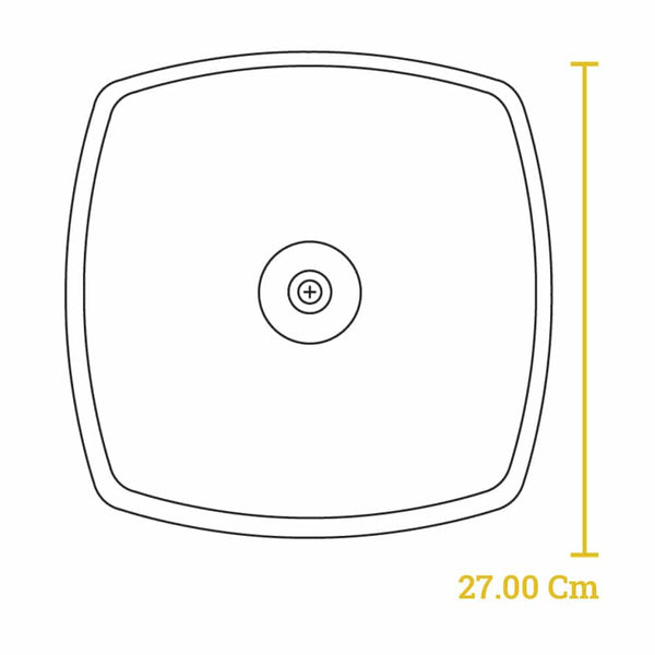  Četvrtasti poklopac od armiranog stakla 26,67 cm.