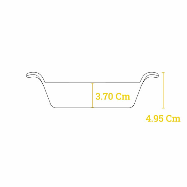 Heat-Treated Μαντεμένιο Mini Ορθογώνιο Σκεύος Σερβιρίσματος 0.40lt – HMS14RC