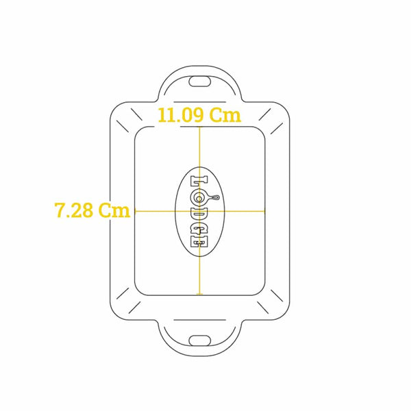 Heat-Treated Μαντεμένιο Mini Ορθογώνιο Σκεύος Σερβιρίσματος 0.40lt – HMS14RC