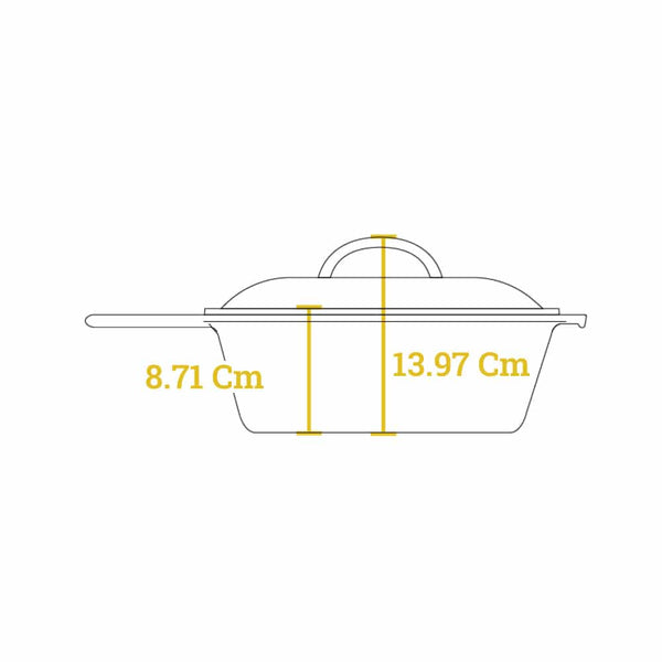 Μαντεμένιο Βαθύ Τηγάνι Με Καπάκι 4.7 lt | 30.4εκ.