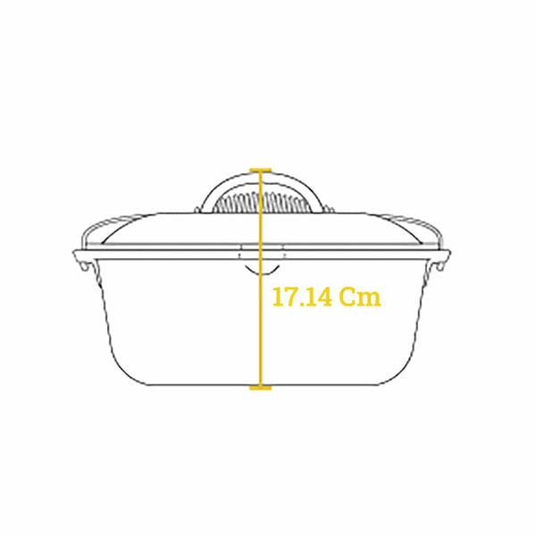 Μαντεμένια κατσαρόλα Dutch Oven 8,52 lt με μαντεμένιο καπάκι και ανοξείδωτη λαβή - Lodge L12DO3
