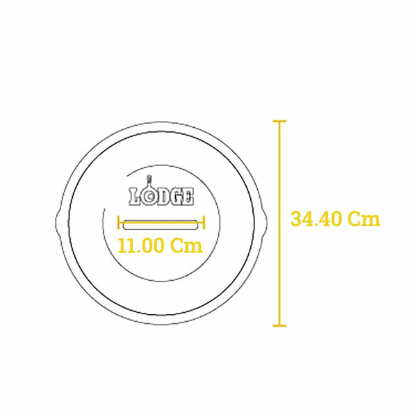 Μαντεμένια κατσαρόλα Dutch Oven 8,52 lt με μαντεμένιο καπάκι και ανοξείδωτη λαβή - Lodge L12DO3