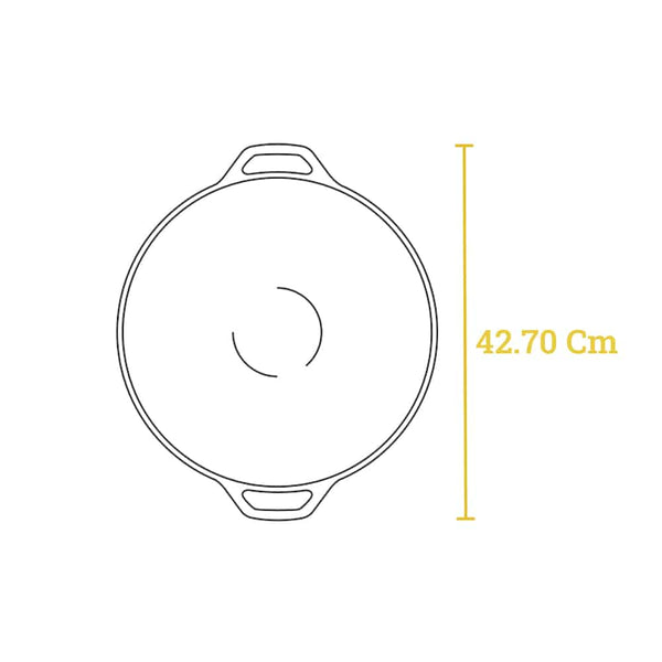 Μαντεμένιο Wok 6.8lt | 35.5εκ.