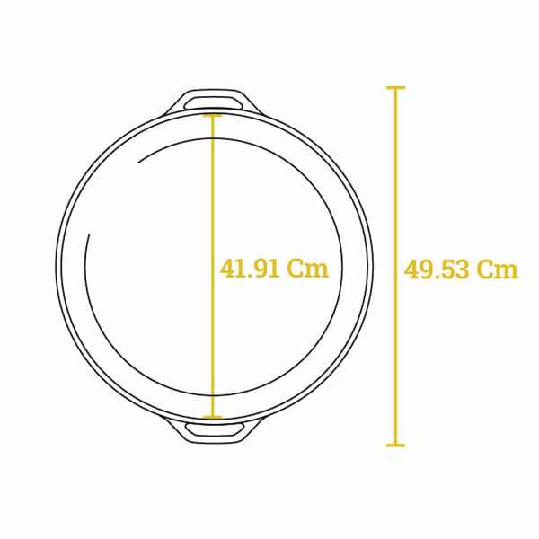 43.18 Cm Cast Iron Dual Handle Pan