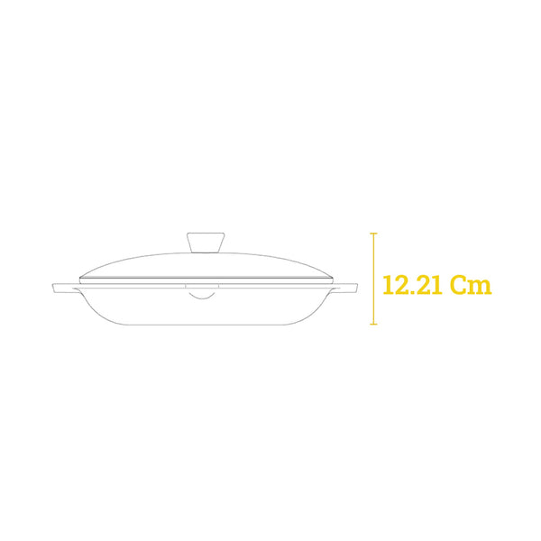 Μαντεμένιο Καθημερινό Τηγάνι με καπάκι Chef Collection 3lt / 30,5 εκ. - Lodge LC12EP