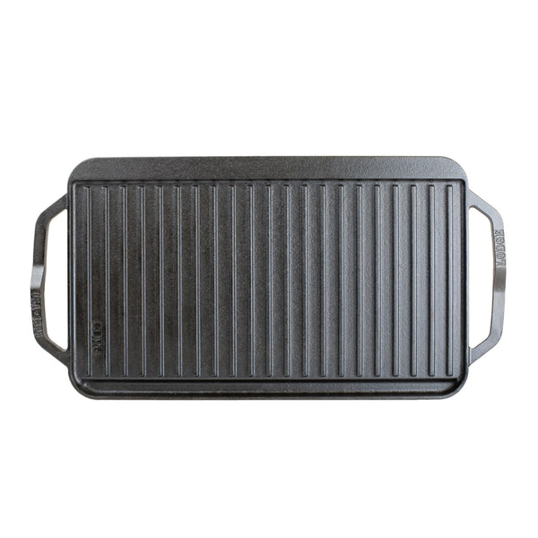 Μαντεμένια Πλάκα - Σχάρα Διπλής Όψης Chef Collection 49.53 x 25.40 εκ. - Lodge LCDRG